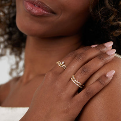 Aura - Bague en cristal élégante