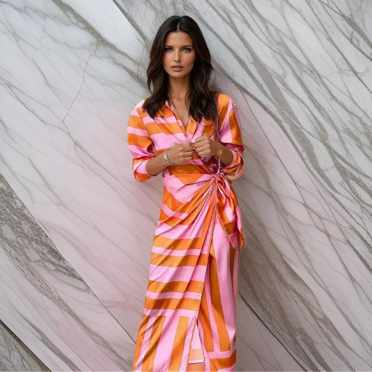 Amira™ | Robe Portefeuille Imprimée