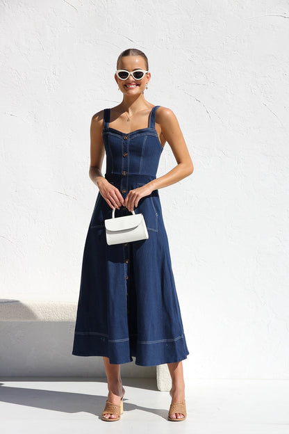 Danielle™ | Robe en Denim Indigo