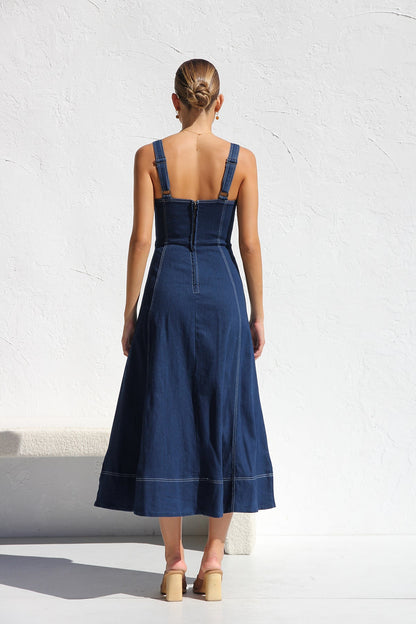 Danielle™ | Robe en Denim Indigo