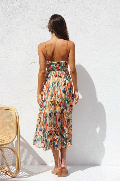Leia™ | Robe Midi Imprimée Multicolore