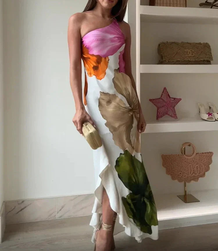 Saphira™ | Robe Longue Patchwork Élégante