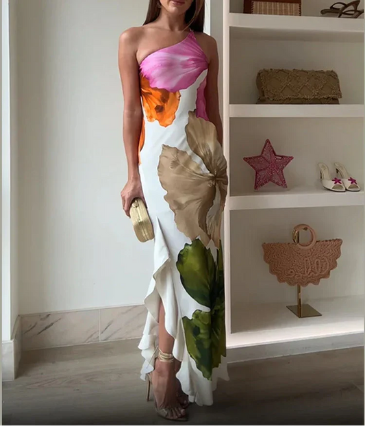 Saphira™ | Robe Longue Patchwork Élégante