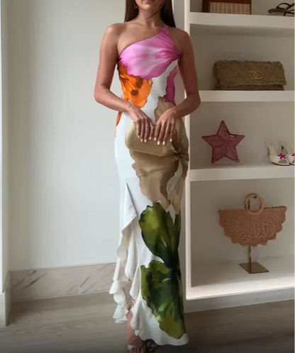 Saphira™ | Robe Longue Patchwork Élégante