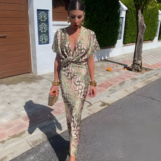 Matilda™ | Robe Longue à Col Twisté