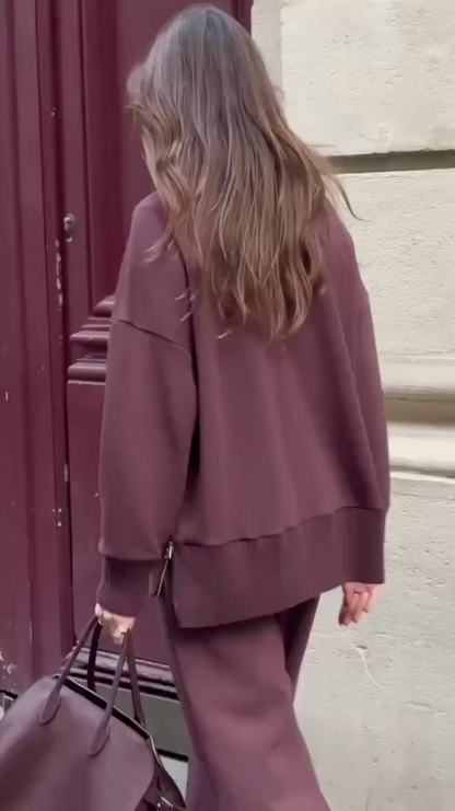 Hélène™ | Ensemble Col Roulé Tricoté