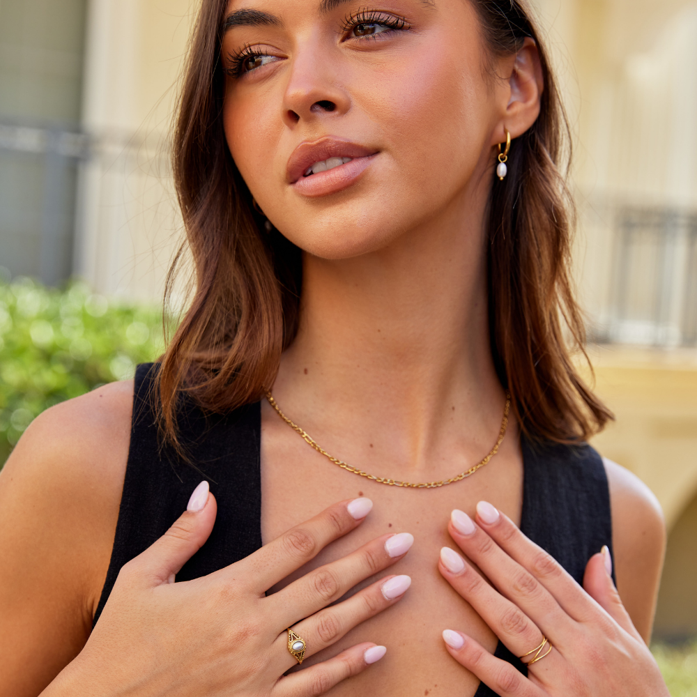 Royal - Bague vintage en perles