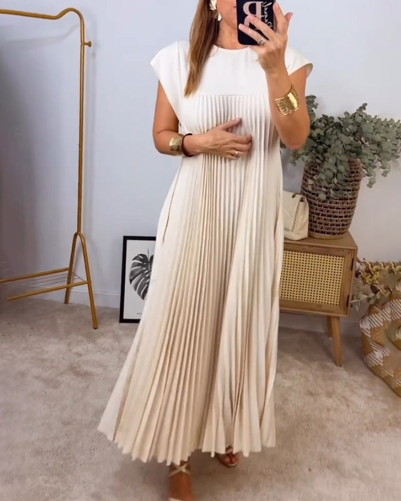 Mathilde™ | Robe Maxi Plissée