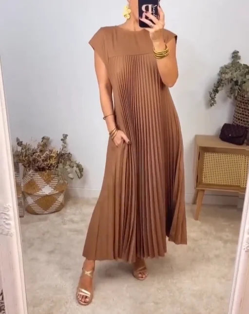 Mathilde™ | Robe Maxi Plissée