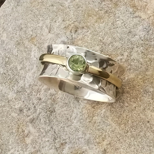 Bague en Zirconia Vert Élégante