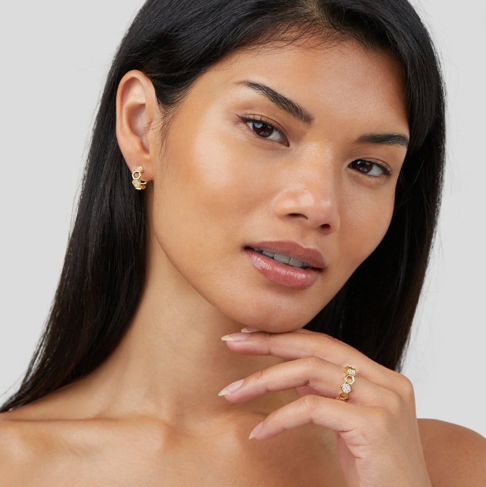 Abeille - Bague en or et cristal