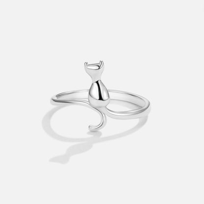 Bague en argent Chat de Minuit
